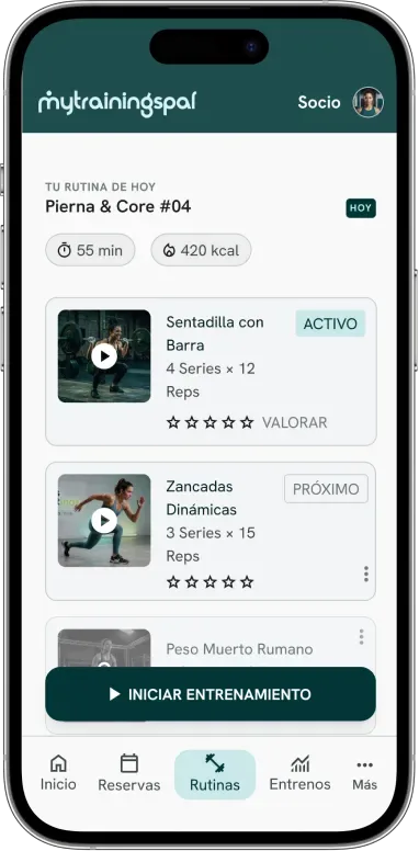 App MTP — entrenamientos