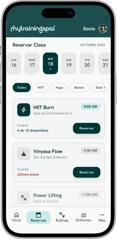 App MTP — reservas